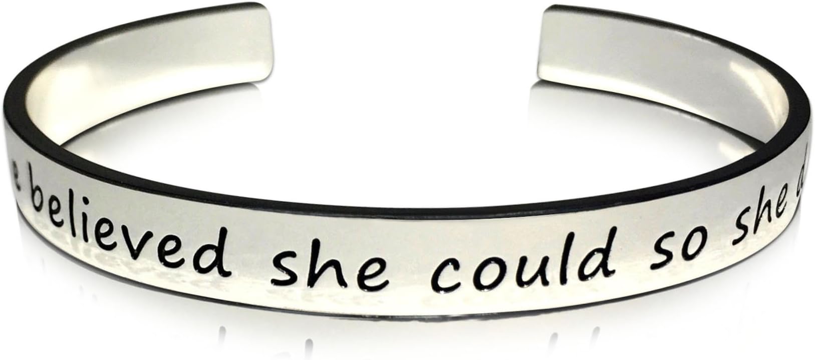 Malibu Sundry She Believed She Could and So She Did - Encouraging Cuff Bracelet