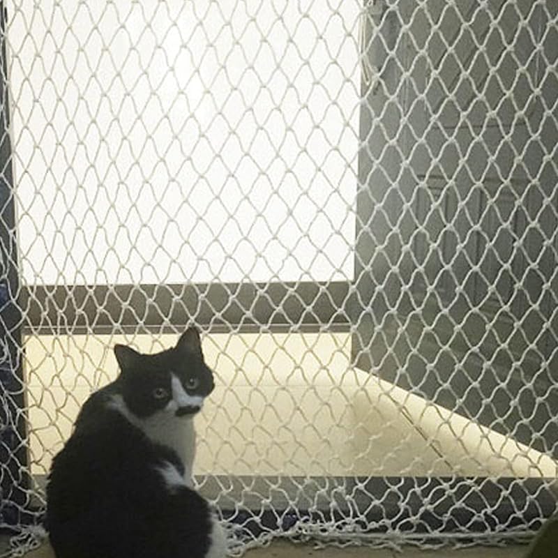 安全ネット 階段ネット 防護ネット網ネット 手すりネット 赤ちゃん 幼児 子供 犬 猫 ペット 転落防止網 怪我防止 落下防止 脱走防止 階段手すり ベランダ ゲート 柵 フェンス ネット 簡単取り付け 3cmメッシュ Size 5x1m 196 8x39in Color 白い Po6ynkodcs ベビー