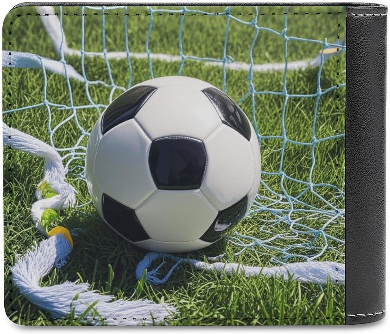 Cool Soccer Ball Wallet Slim PU Bifold Design Wallet with Multiple Card Slots Wallets Extra Capacity Pocket Wallets