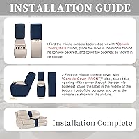 Vista 318 de Fundas 100% impermeables para sofá reclinable seccional, fundas para sofá reclinable en forma de L, funda para sofá seccional de esquina