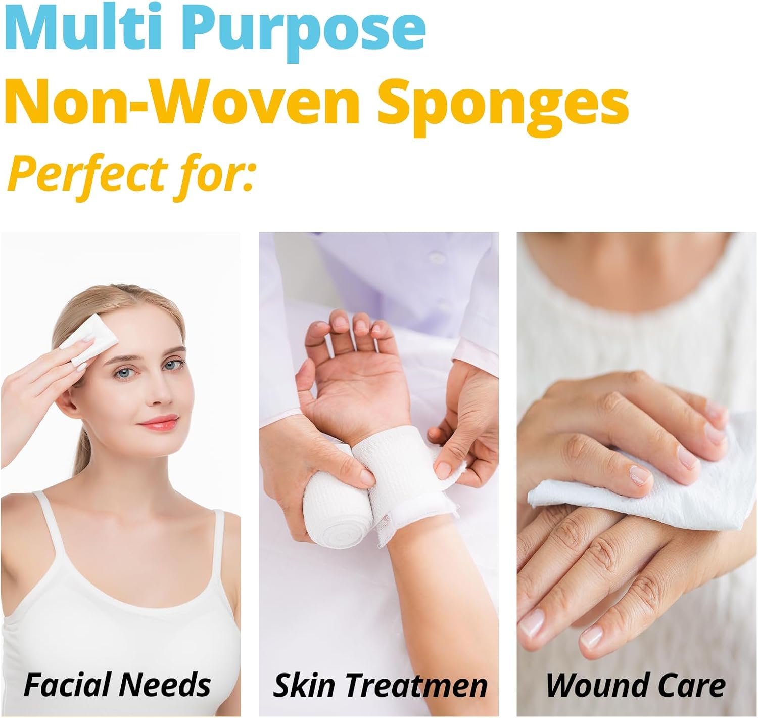 Jointown Gauze Pads 4" x 4", Non-Woven 4-Ply Gauze Sponges Non Stick, All-Purpose Non-Sterile Highly Absorbent for Dental Wound Care for First Aid Kit/Medical Facilities, 400/800 Counts