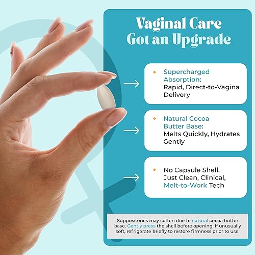 Miniatura 5 de Pure Woman Supositorio hidratante vaginal con ácido hialurónico, vitaminas A y E, 10 unidades