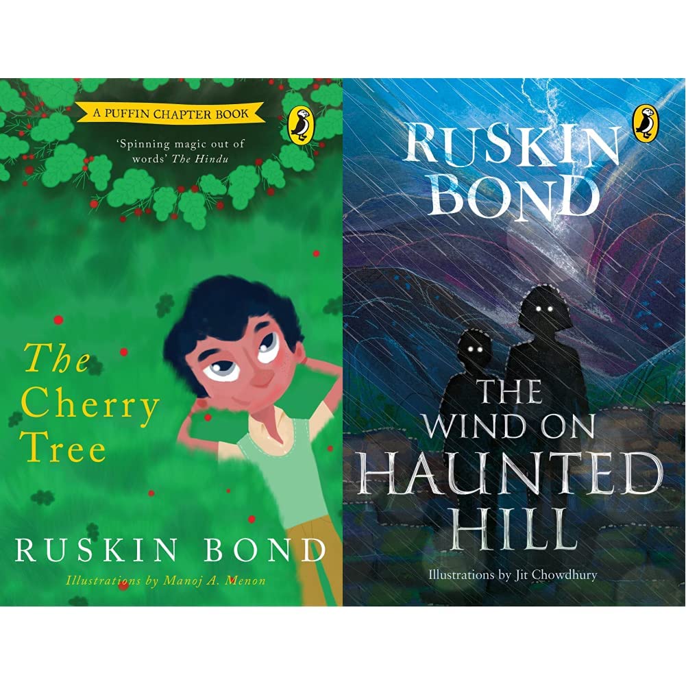 The Cherry Tree: A Short Story in the Popular Puffin Chapter-Book Series by Sahitya Akademi Winning Author (1992) & The Wind on Haunted Hill: Fun, spooky short story in Ruskin Bond's book