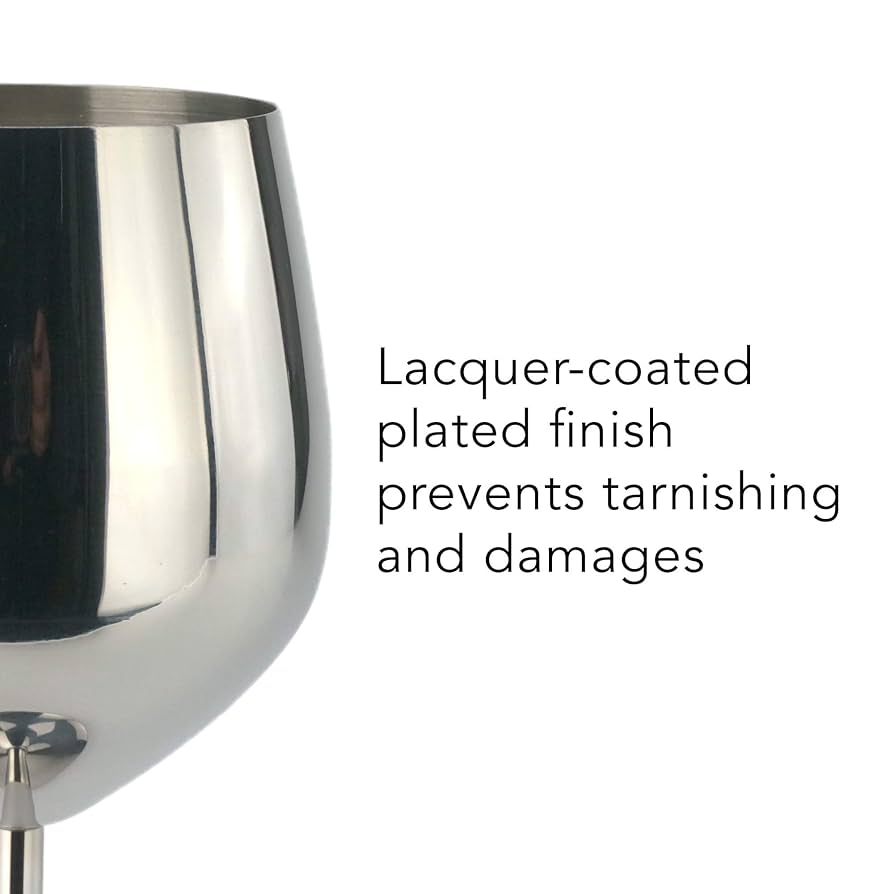 Amazon.com: PG 4 件組不銹鋼酒杯- 22 盎司(約524.5 毫升)銀色