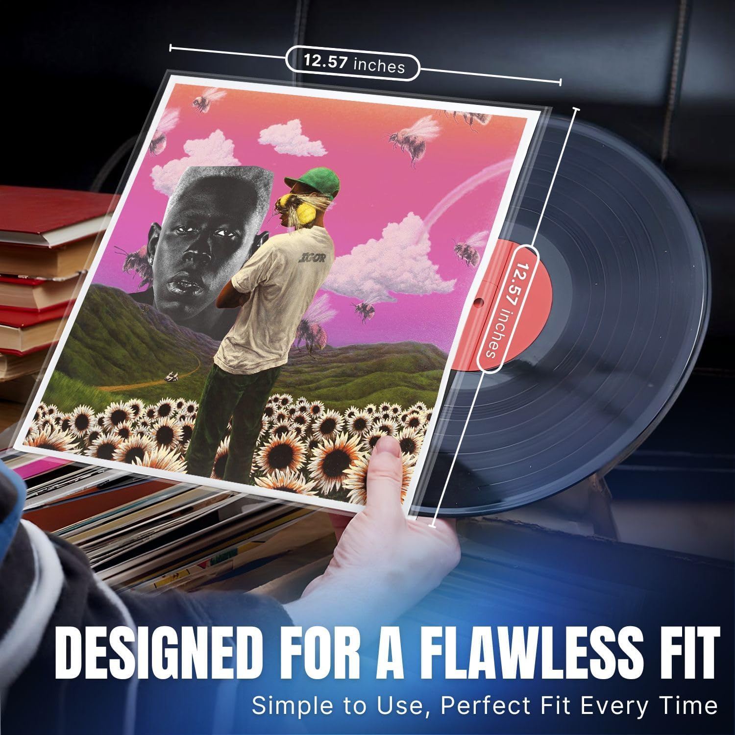 Invest In Vinyl 100 クリアプラスチック保護LPアウタースリーブ 3ミル