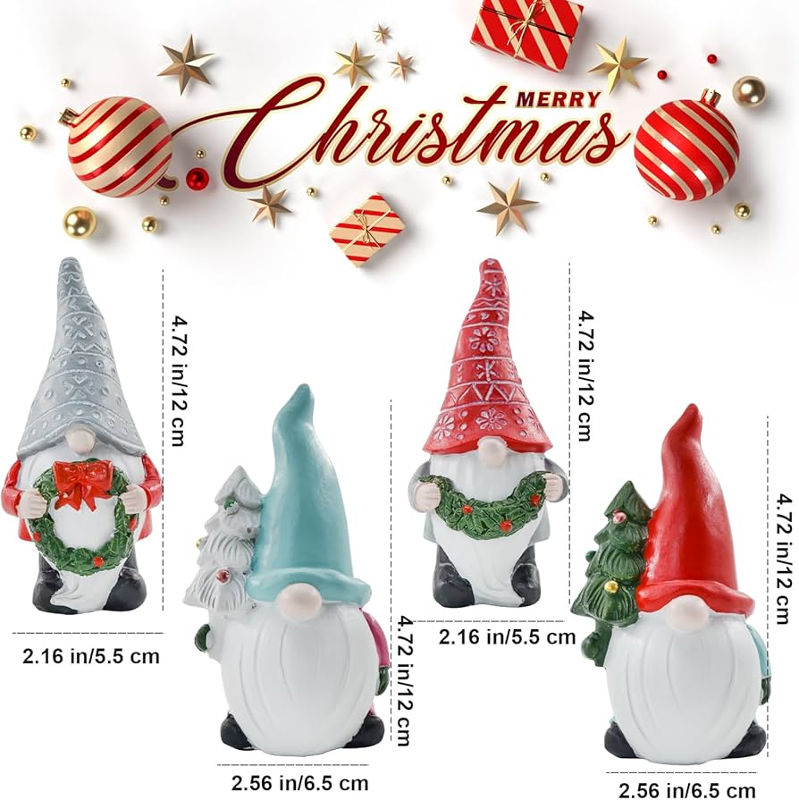 Amazon.co.jp: MrMrKura クリスマス飾り 妖精 置物 ドワーフ 4個セット