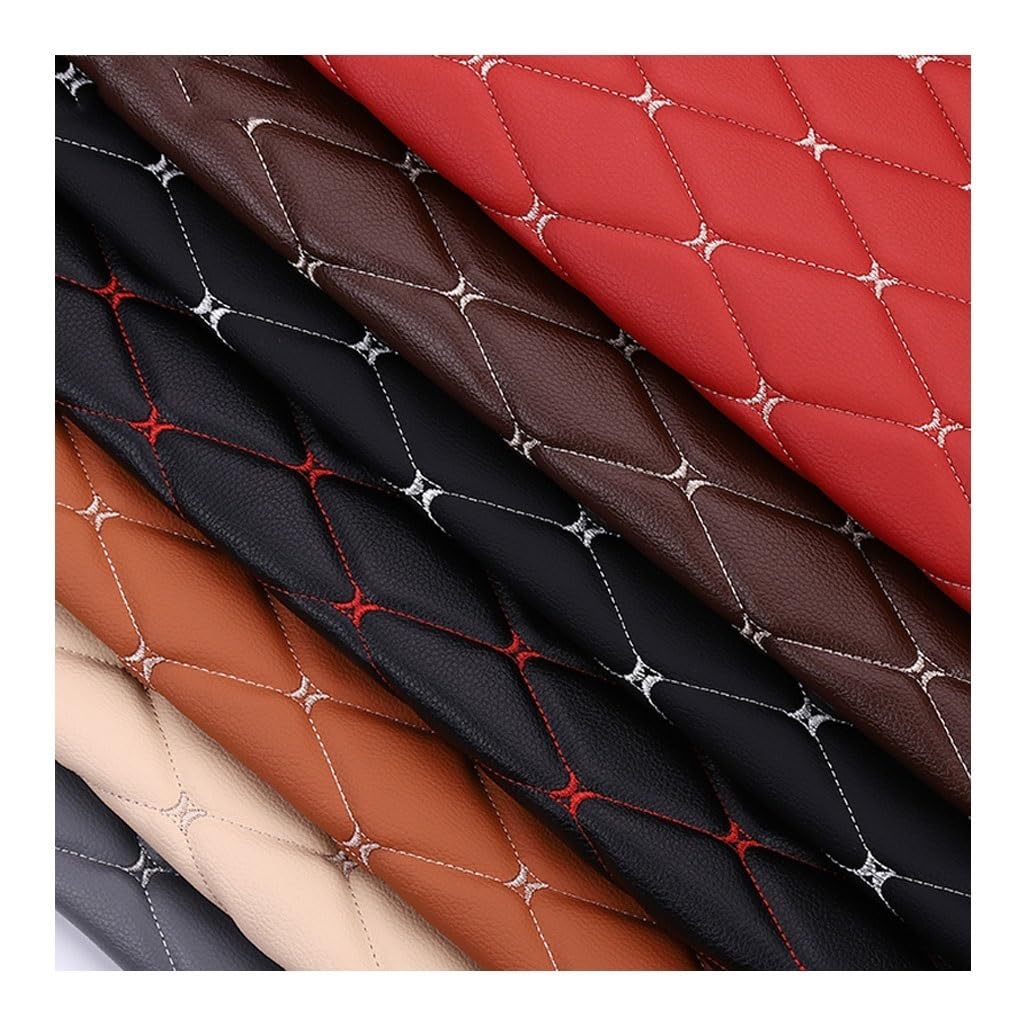 Diamond Quilted Faux Leather Fabric 1.6m Wide, Gray Padded Vinyl do tapicerki foteli samochodowych, torby DIY i naprawy mebli, wodoodporny i trwały sztuczny materiał