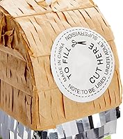 Vista 4 de Sparkle and Bash Forma de botella de tequila de piñata, pequeña, lámina plateada, 16.5 x 13 x 3 pulgadas, piñata para decoraciones de fiesta