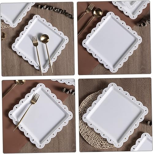 Miniatura 5 de Bandeja cuadrada para tartas, almacenamiento de galletas, bandeja de dulces de escritorio, bandeja de vacaciones, bandeja de cena de boda, plato de
