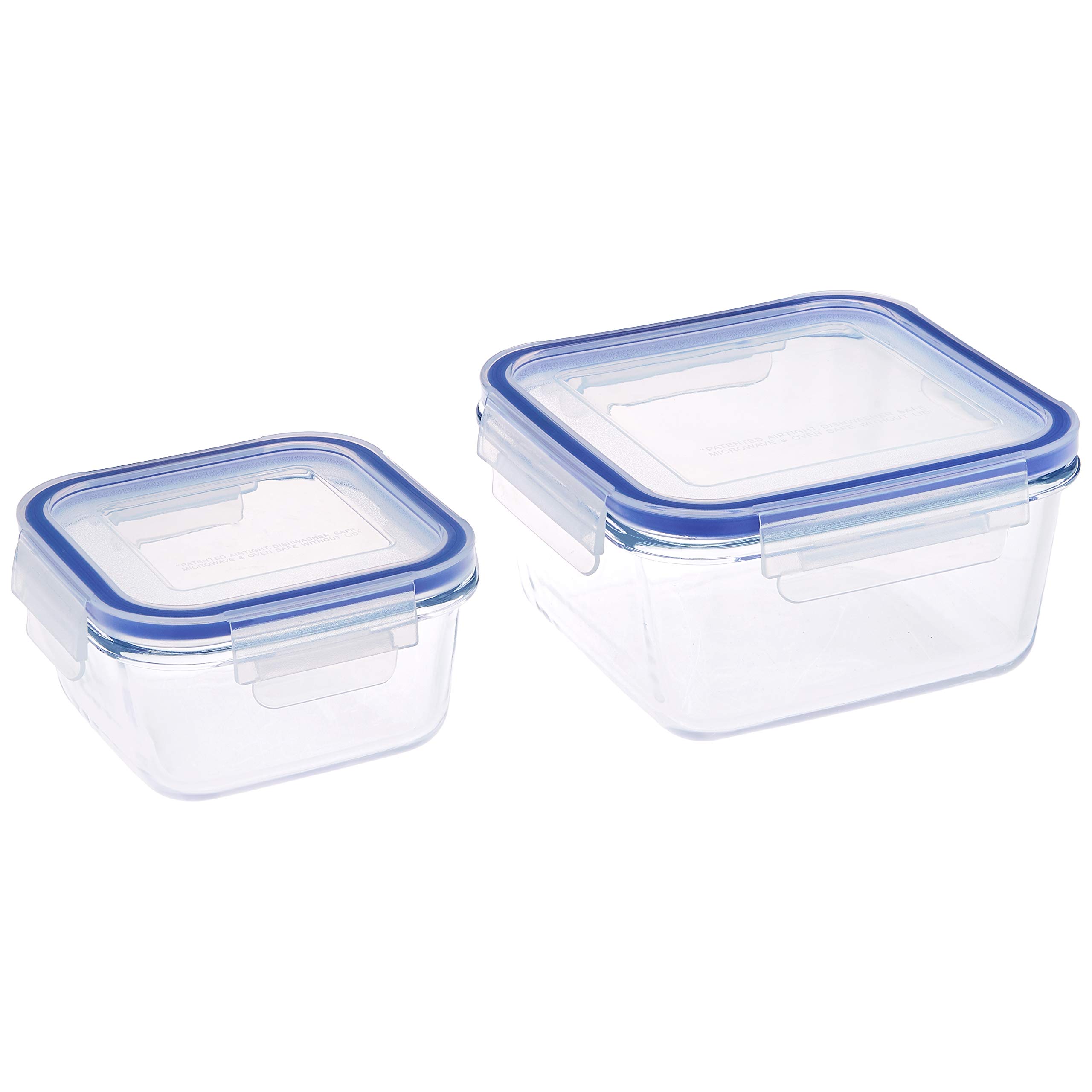 Amazon Brand - Solimo Square Glass Storage Container Set, Set of 2, Transparent -450ml & 900ml (B07H2DGBX8) Amazon Price History, Amazon Price Tracker