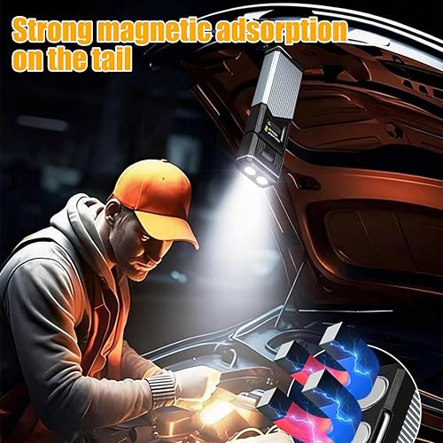 Miniatura 4 de Linterna LED  Linternas recargables con imán  Construcción compacta con agarre magnético, iluminación multimodo y estructura de lámpara extensible