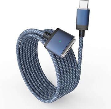 140W USB-C to Magnetic 3 Cable, 6.6ft Braided for MacBook Air/Pro