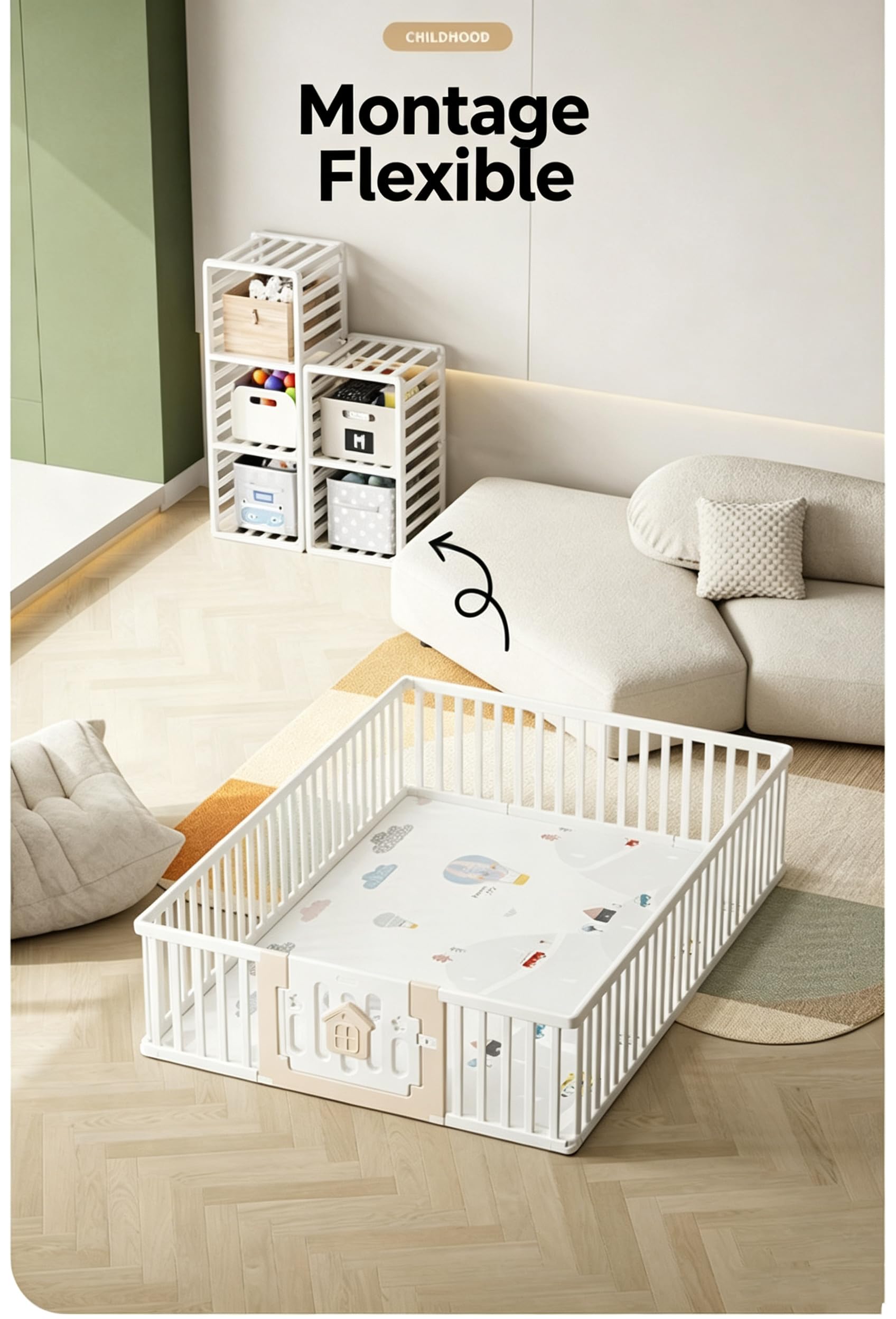 YAZOCO parc bebe 150x180cm parc enfant
