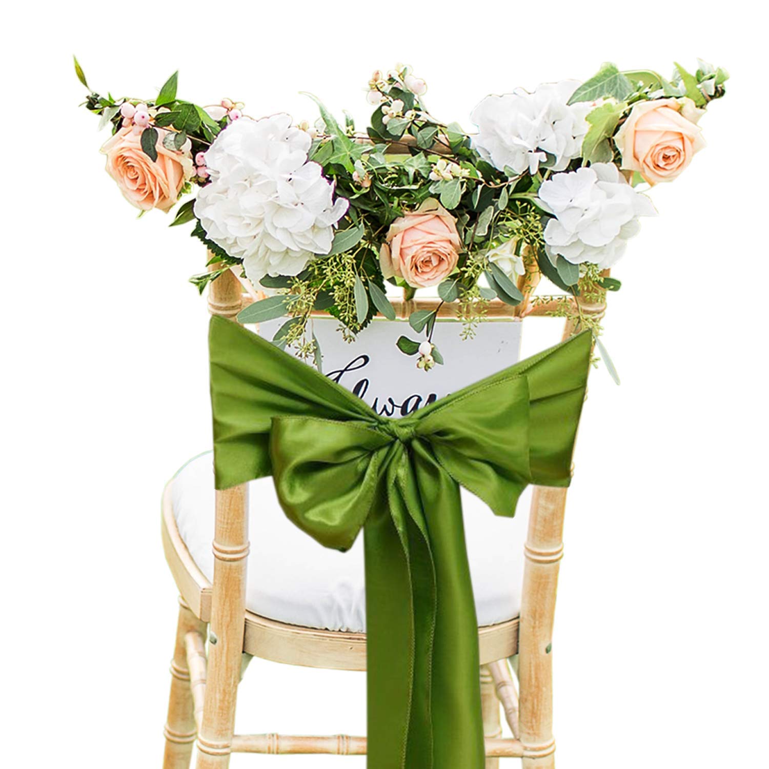 Trimming Shop 10 bandas de satén para sillas, lazos decorativos para sillas de fiesta, lazos más anchos y completos, lazos para sillas para bodas, fiestas de cumpleaños, Navidad, eventos, decoración,