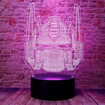Cool Bots Anime Character 3D LED Optical Illusion Sleep Night Light