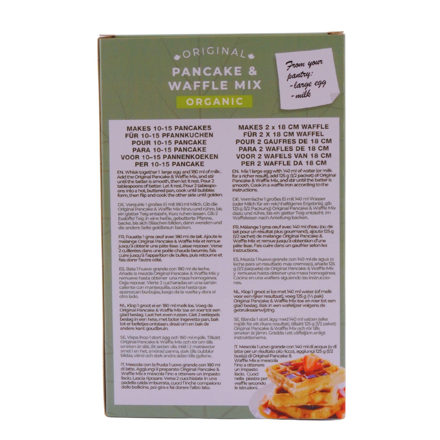 MapleFarm Preparado ORGÁNICO para pancakes y gofres 250g