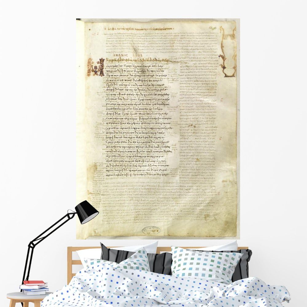 Wallmonkeys Folio 12r from Venetus a Wall Decal Peel and Stick Graphic WM276599 (60 in H x 45 in W)