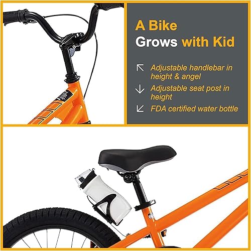 Miniatura 251 de RoyalBaby Kids Bike Freestyle Classic & EZ Balance Pedal Switchable Bicycle, 12 14 16 18 Inch, 3-10 Years Toddler to Big Kids Verde