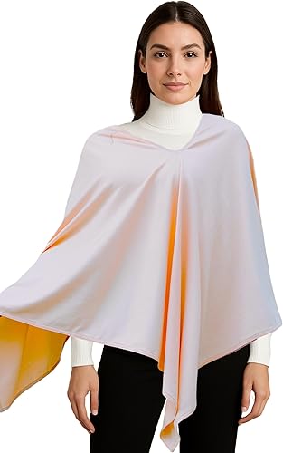 Poncho para lactancia de privacidad Algodón Pima peruano - Melocotón suave 4 en 1 chal transpirable, accesorios de lactancia, accesorios de bombeo,