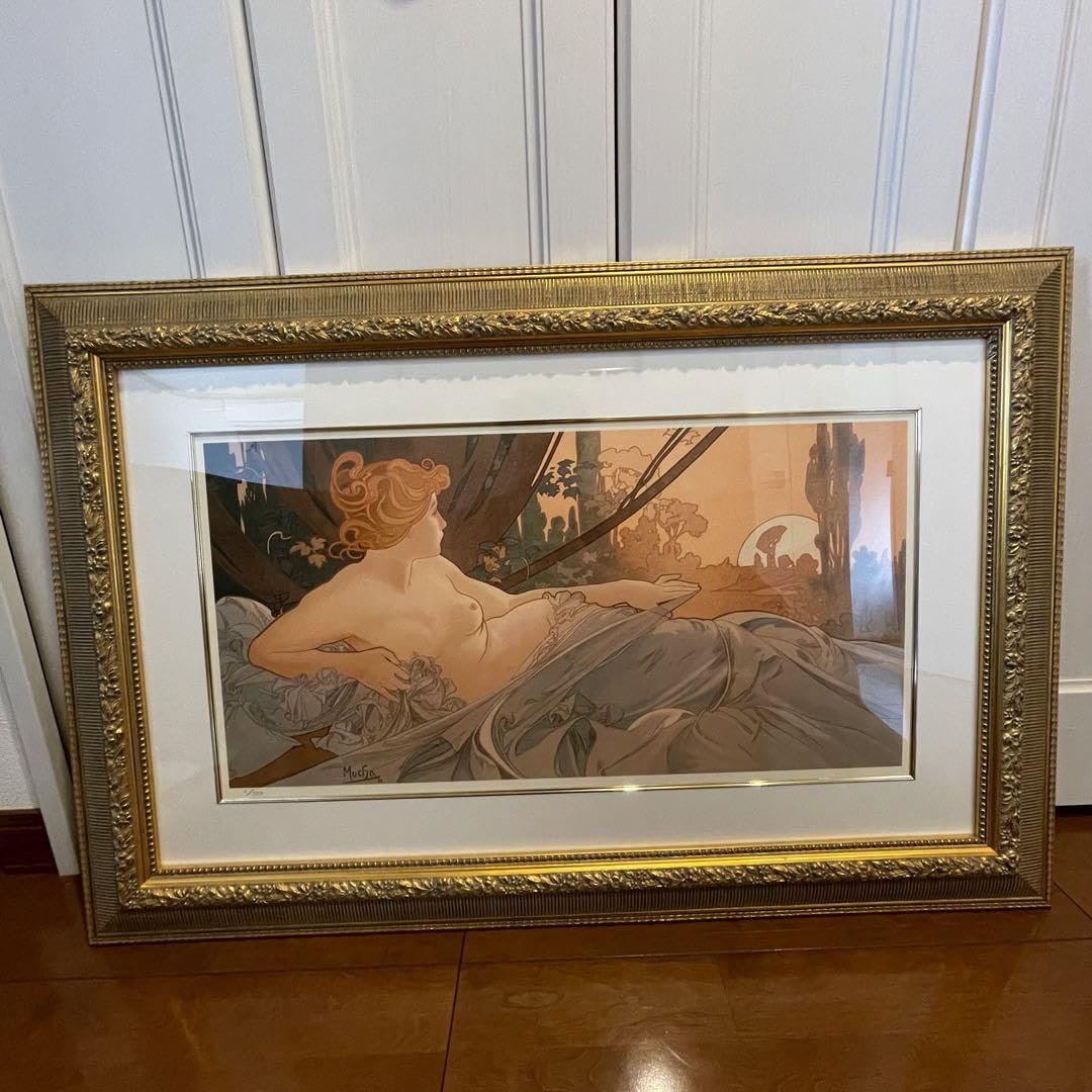 アルフォンス・ミュシャ夜明けリトグラフ絵画MUCHA-ピン i530 アイアン