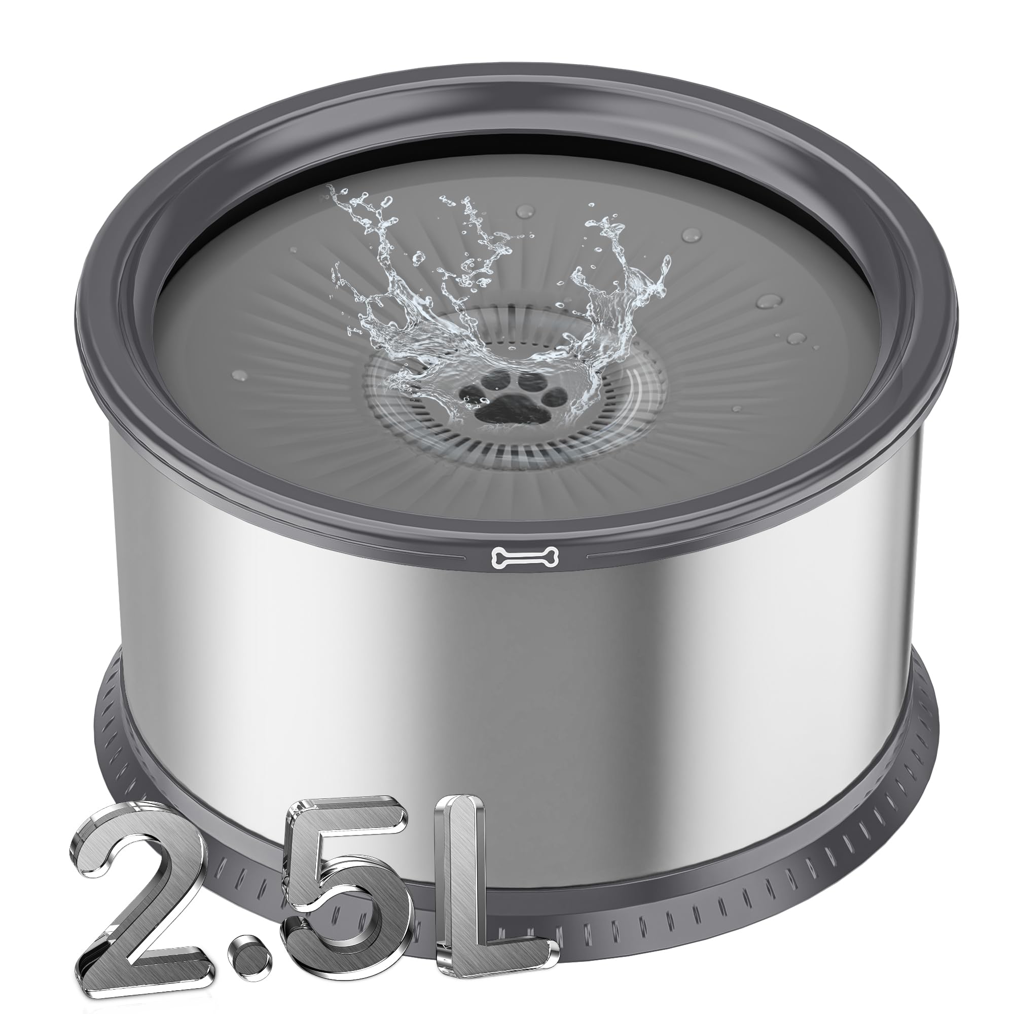 Twinsing 2.5L No Spill Dog Water Bowl