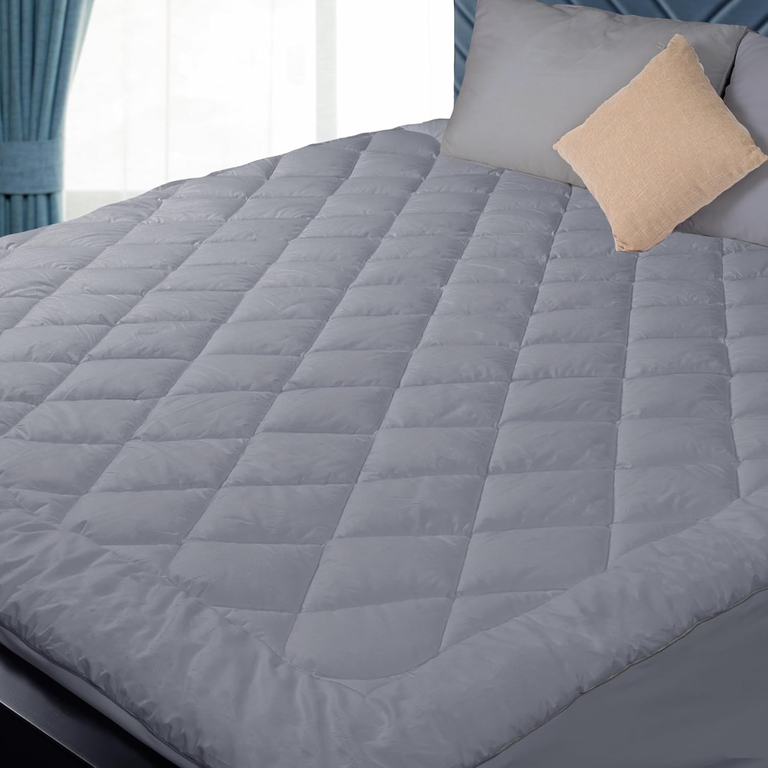 HOMTEC Twin XL Size Mattress Pad Cotton Top Mattress Cover for College Dorm Quilted
