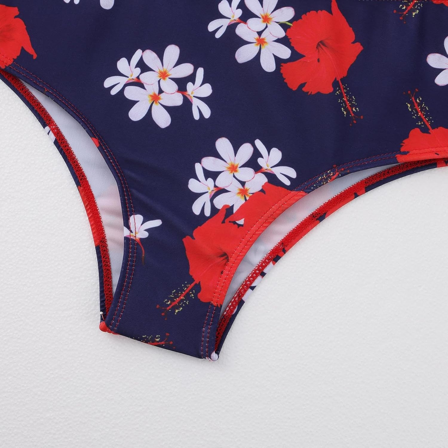 ESHOWEE Girls Swimsuits 2 Piece Bathing Suit Set Toddler Ruffle Tank Top Front Cutout Beach Summer Bikini Swimwear 2-12Y - Image 7