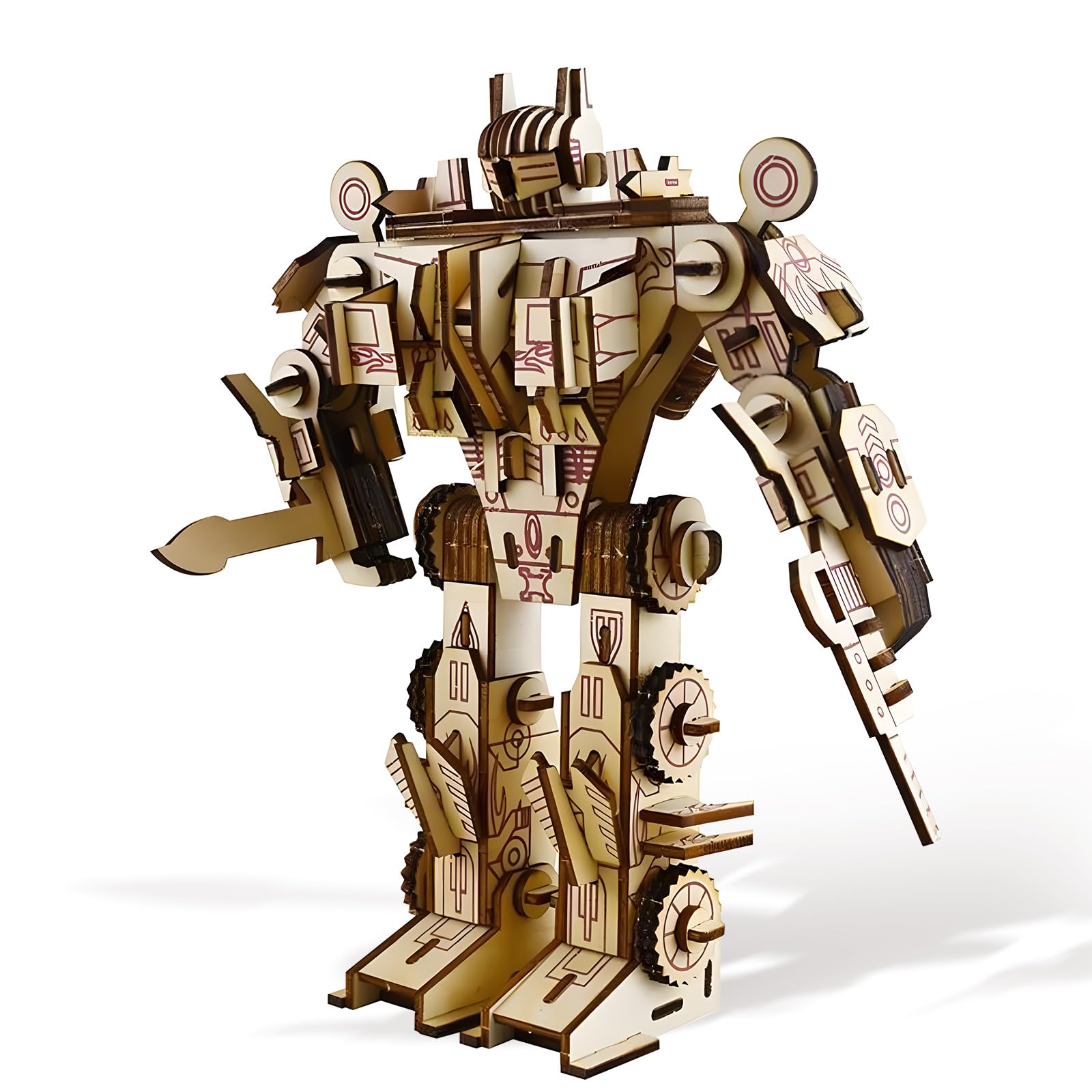3D Wooden Puzzles Model Kit - Stem Toy Robot Wooden Model Kit for Adults & Kids to Build, 159Pcs Mechanical Craft Jigsaw Puzzle Gift for Christmas & Birthday