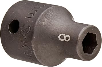 SK Tools USA 1/2" Drive, 8MM, 6 Point, Standard Impact Socket | 34058