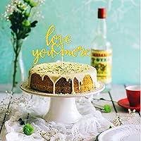 Vista 4 de Paquete de 4 adornos para tartas del día de San Valentín, Love You More", "All Need in Love", decoración para dulces temáticas de boda, compromiso