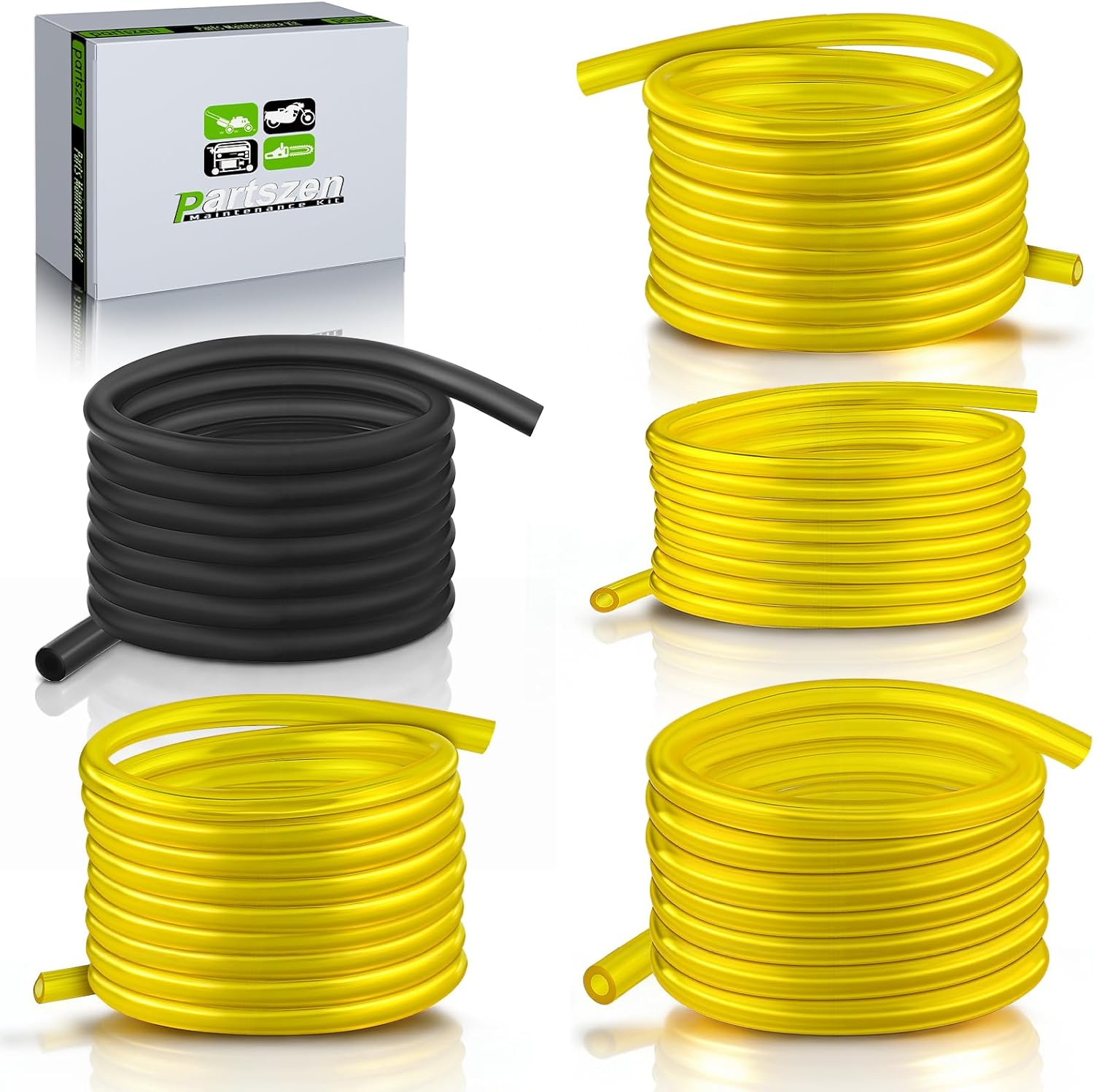 4 Feet Fuel Line Hose Tube 530069599 530069216 5 Size I.D. x O.D. 1/8"x 3/16" 1/8"x 1/4" 3/32"x 3/16" 5/64"x 9/64" for Zama Poulan Craftsman Husqva Trimmer Chainsaw Blower