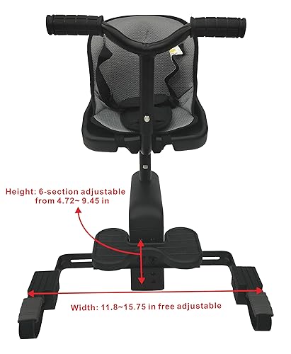 Miniatura 3 de Englacha Uno Rider con una sola rueda de poliuretano de 8 pulgadas, accesorio para cochecito con asiento de silla y almohadilla de asiento, ajuste