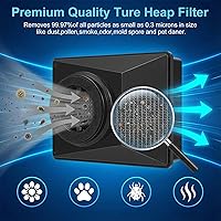 Vista 2 de EZ SPARES Compatible con filtros estilo HEPA Rainbow E2 para la serie E2, parte R12179 y R12647B, lavable y reutilizable (paquete de 2)