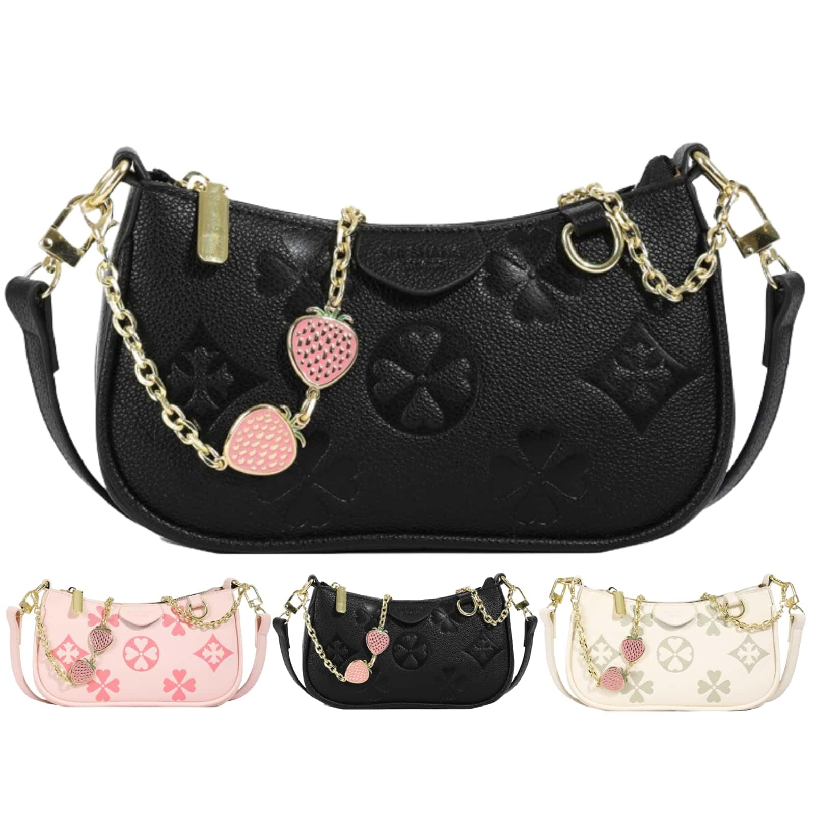 VTYFRY Crossbody Bags for Women Trendy Fashion Floral Pattern Casual Versatile Shoulder Bag for Daily Use Work Shopping Party