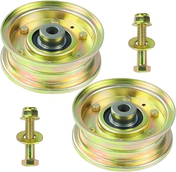 2 Pack 756-04224 Flat Idler Pulley for Cub Cadet LT1050 LT1042 Deck | Replaces MTD 756-0981A Flat Idler Pulley, 75604224 756-0981B 756 04224 for Cub Cadet LT1045 LTX 1045 LTX 1046 LT1046 Decks