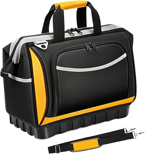 Bolsa de herramientas, organizador de electricista con múltiples bolsillos, 1 unidad de 15.7 pulgadas, almacenamiento de herramientas con múltiples