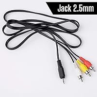 Vista 4 de Mini conector auxiliar estéreo de 0.098 in macho a 3 RCA audio, enchufe de cable de equipo de video AV, conector y terminal, adaptador de componente