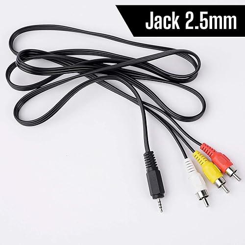 Miniatura 4 de Conector y terminal Mini estéreo Aux Jack macho a 3 RCA Audio AV Equipo de Video | Adaptador de componente de enchufe de cable de entrada (1.5m/5ft)