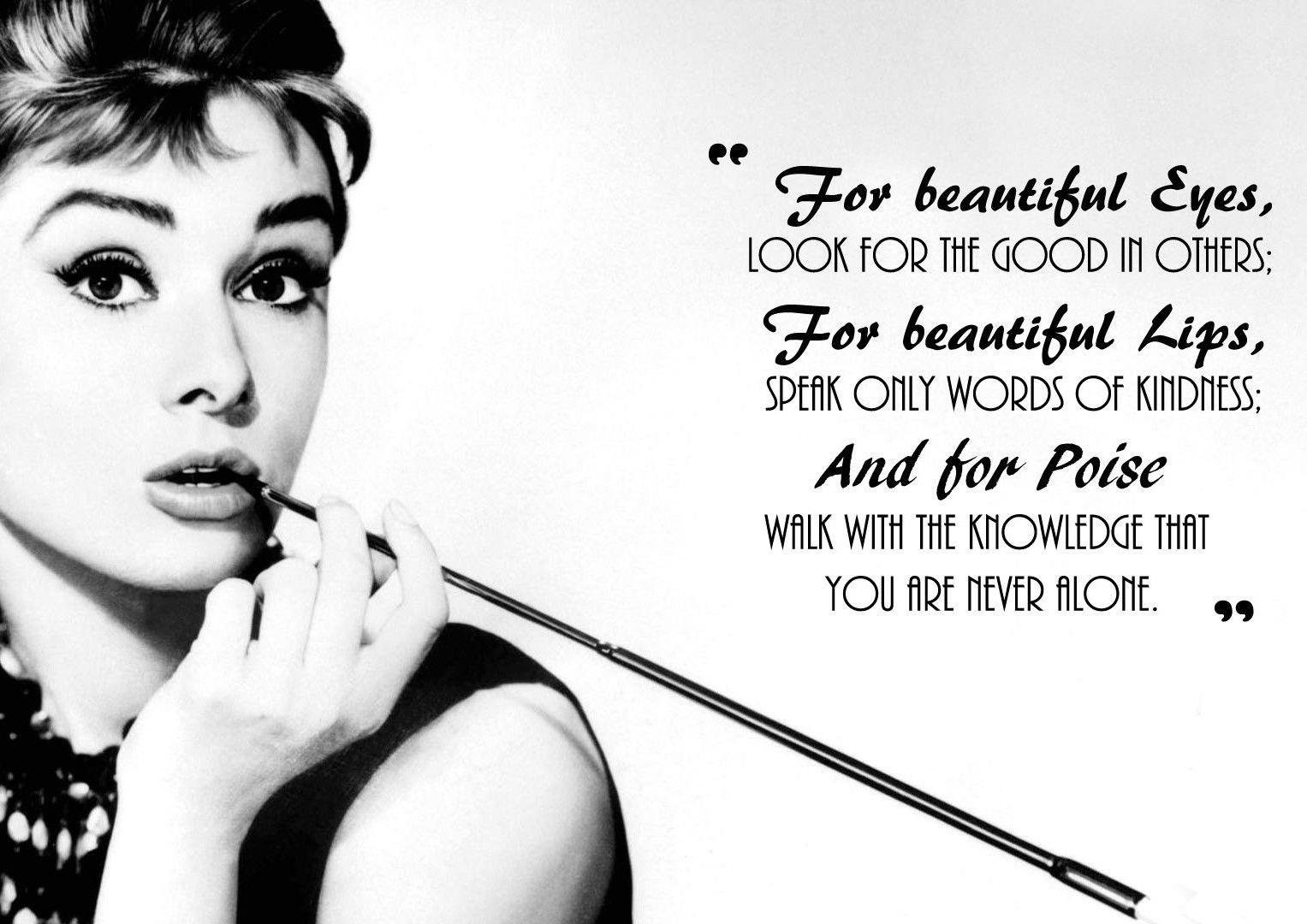 Large (A2 24inch x 16 inch) Life Inspirational Motivational Quote Sign Poster Print Picture (Audrey Hepburn)