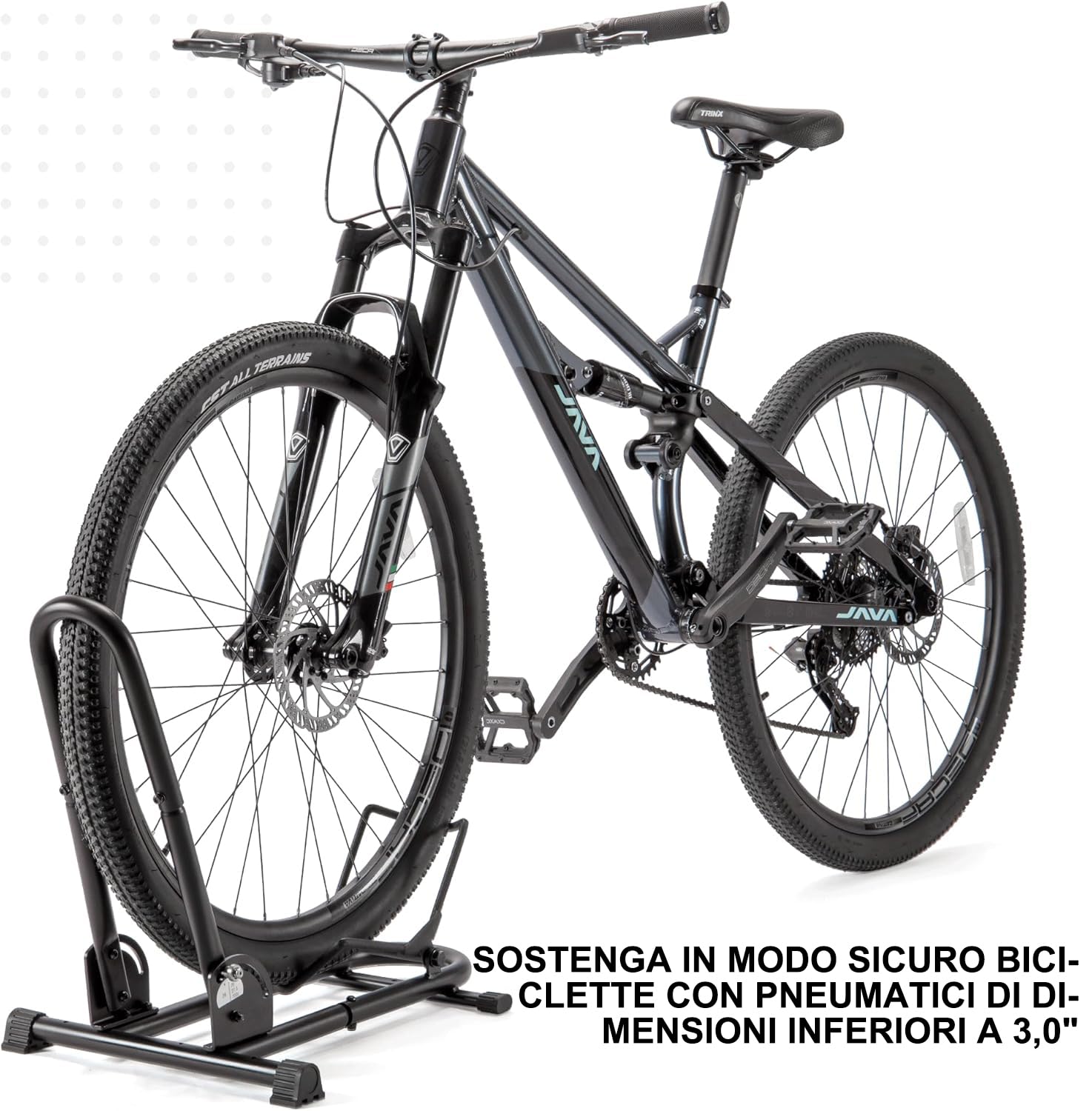 CXWXC Cavalletto per biciclette da interno pieghevole, supporto per biciclette per garage e casa, adatto per mountain bike, bici da corsa e e-bike da 26 a 29 pollici