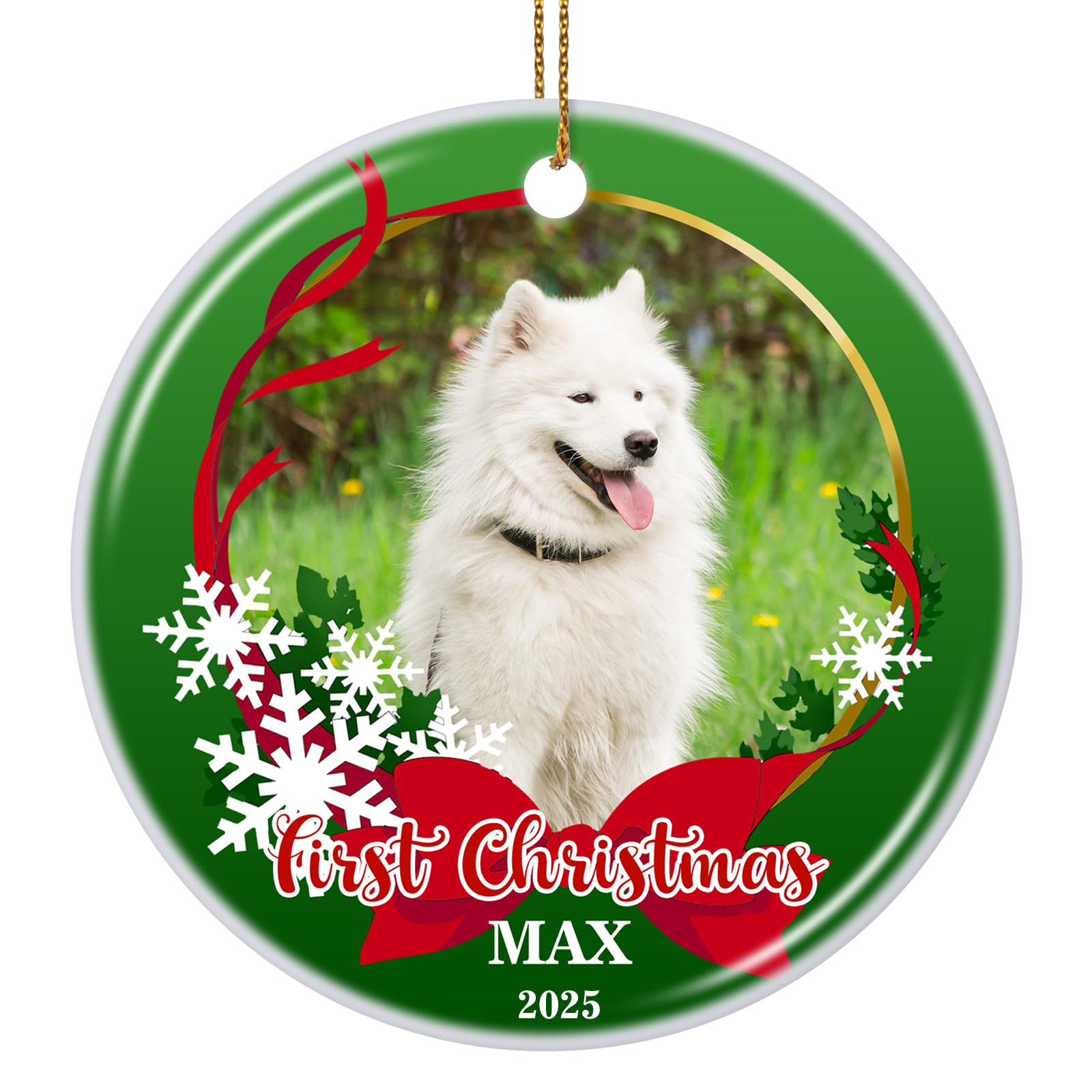 Personalized Dog First Christmas Ornament, Pet Ornaments for Christmas Tree