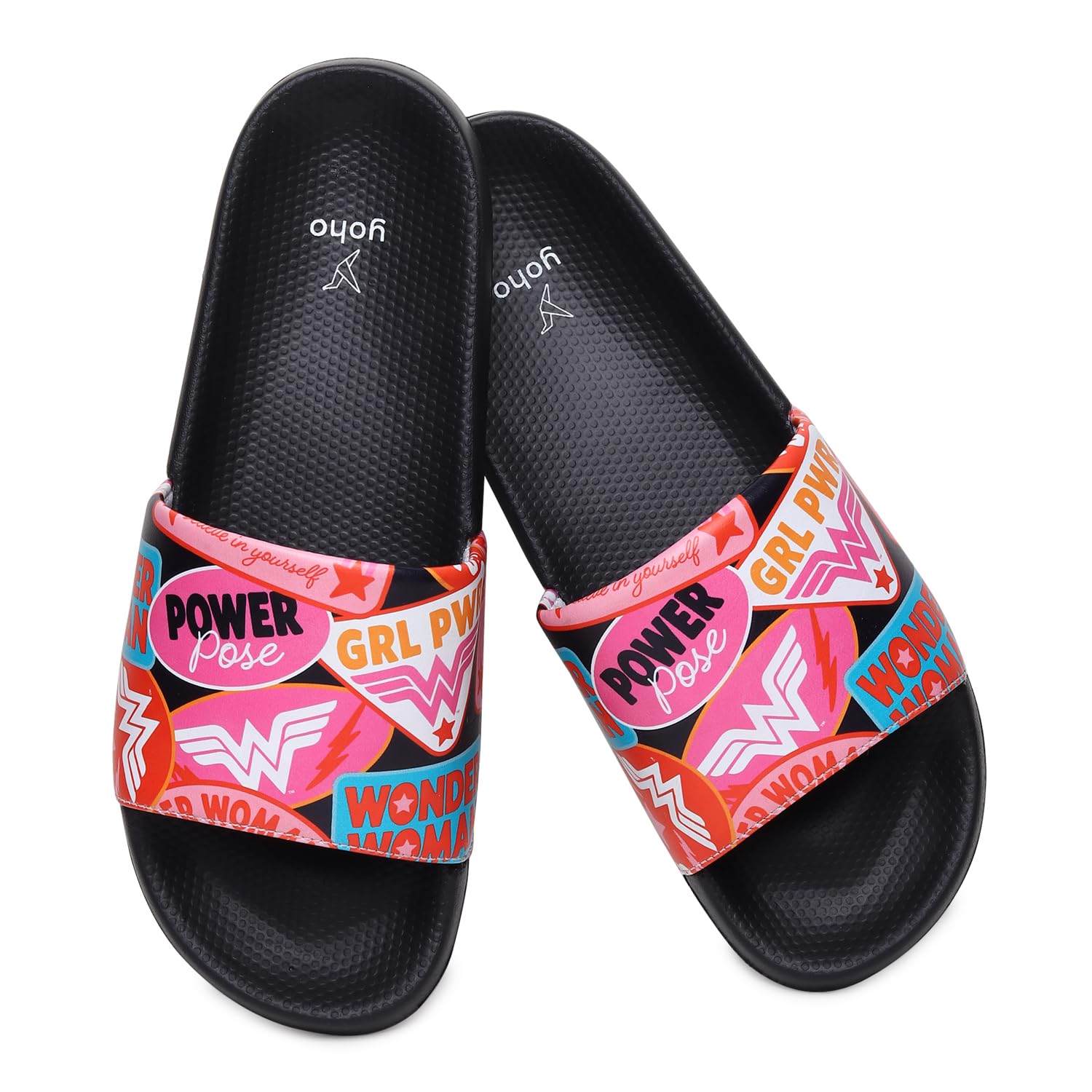 Wonder Women 002 Slides for Women | Bold Superhero Design with Footpharma Footbed | Lightweight & Comfortable Orthopedic Sliders, Flip-Flops & Chappals for Everyday Use-image-11