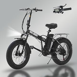TRIOBLADE 20" Electric Bikes for Adults Fat Tire Folding Bike Portable E-bike Height Adjustable with 250W Motor Removable 36V Battery Electric Commuter Bicycle for Men and Women