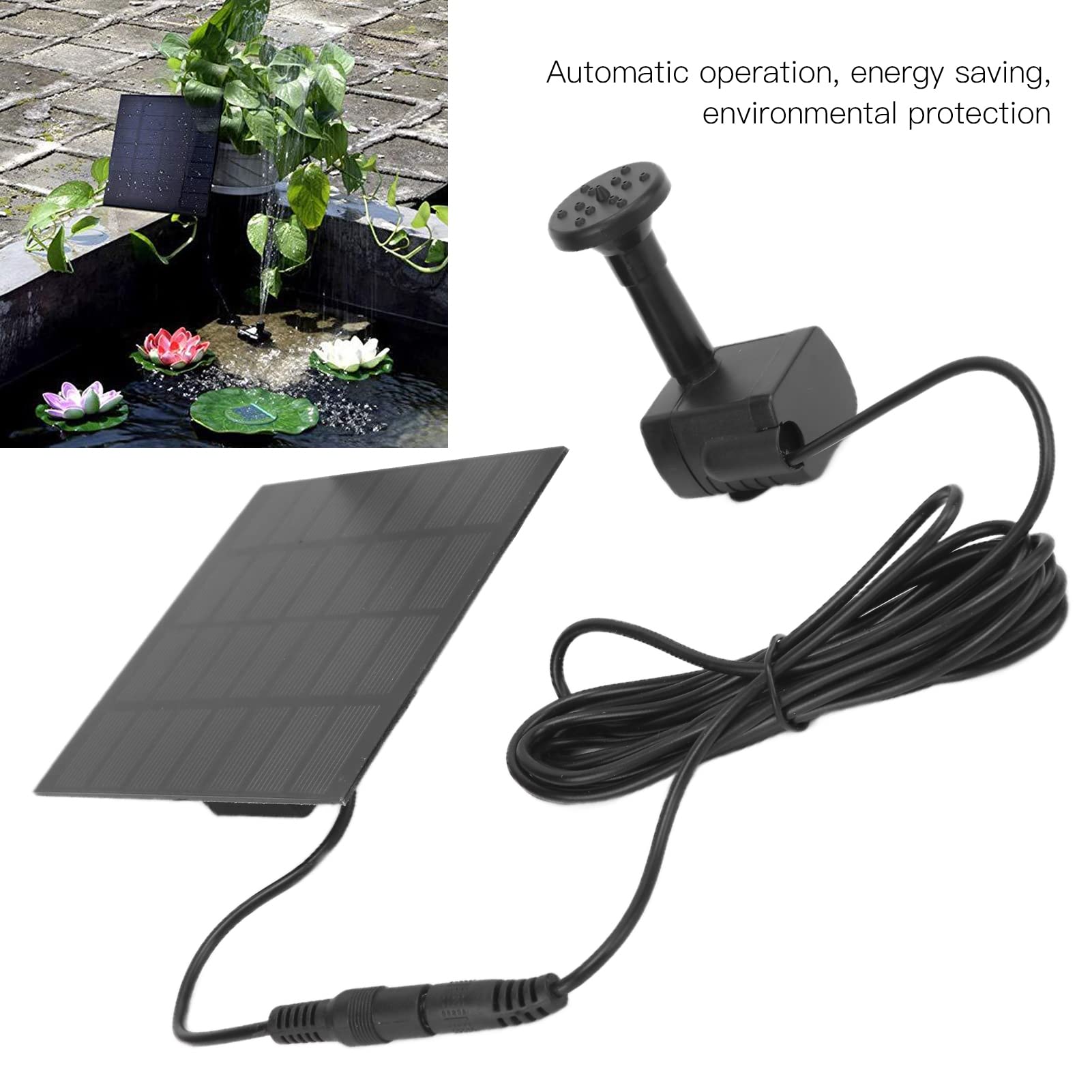 Irrigatore galleggiante ad acqua alimentato da pompa a fontana solare per acquario da giardino per vasche per uccelli