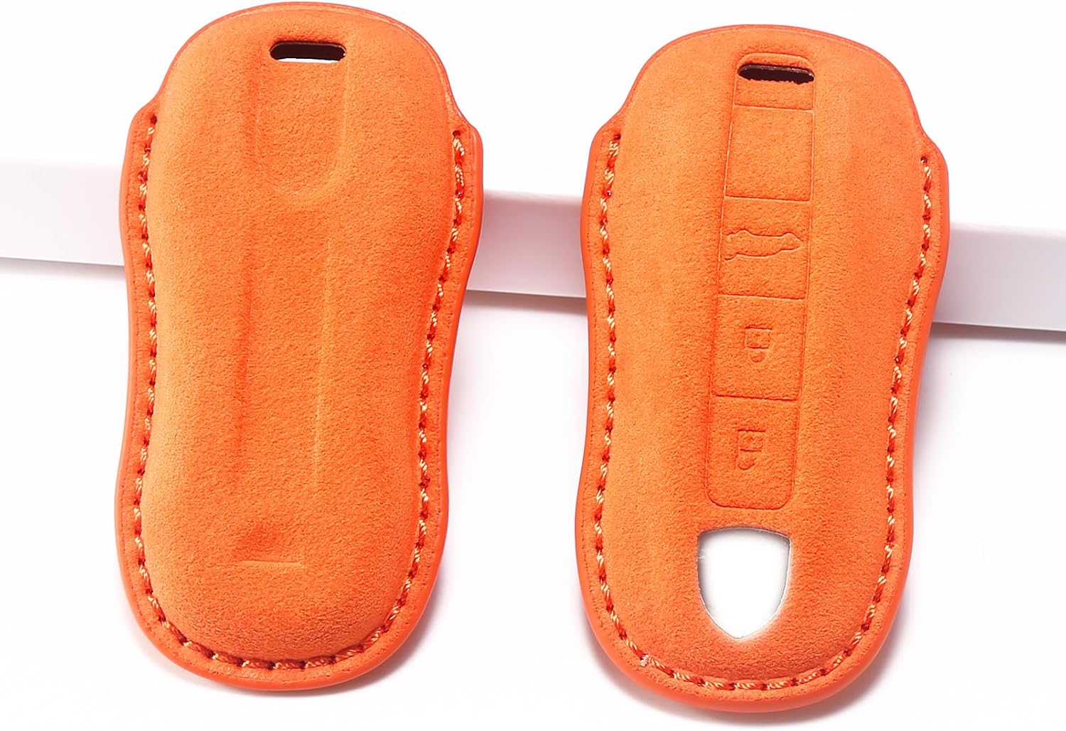 for Porsche Genuine Leather Key fob Cover,Compatible with Porsche 911 Cayenne Panamera TAYCAN Keyless Entry Smart Key Case