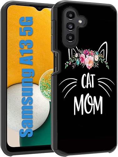 FQTBCEARI Funda para Galaxy A13 5G, 2 en 1 híbrida de policarbonato duro y silicona suave, resistente, doble capa, a prueba de golpes, funda de