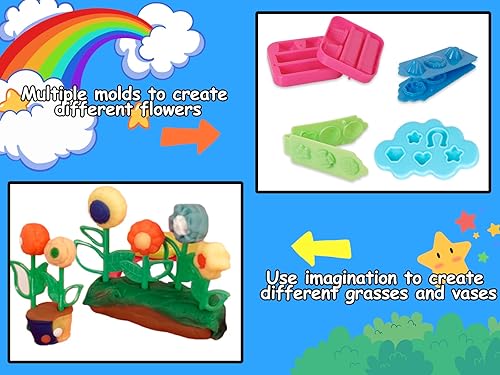 Miniatura 2 de Juego de 27 piezas de herramientas y cortadores con estuche portátil para niños de 3, 4 a 5 años de edad.