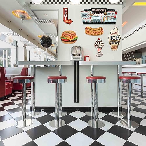 Miniatura 5 de Hometown Grill Menu Decoración de pared de metal  Cartel de menú grande envejecido para cocina o comedor