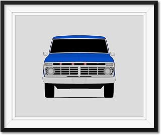 Ford F-100 (1973-1977) 6th Generation Inspired Poster Print Wall Art Decor Handmade (Unframed)