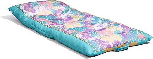 Miniatura 27 de Big Joe Kona Hammock No Inflation Needed Pool Lounger with Headrest, Quick Draining Fabric, 4 feet Big Ondulación azul,Hibisco tropical